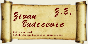 Živan Budečević vizit kartica